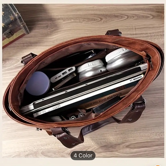 Wild Black Leather Tote Bag - Picture 5 of 7